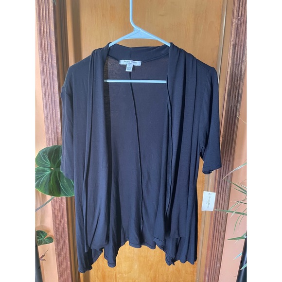 Studio Works Sweaters - Whimsigoth Open Front Waterfall Cardigan Short Sleeve PS NWT Witchy Layers Fall
